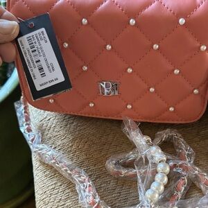 BADGLEY MISCHKA Coral Quilted Crossbody Bag